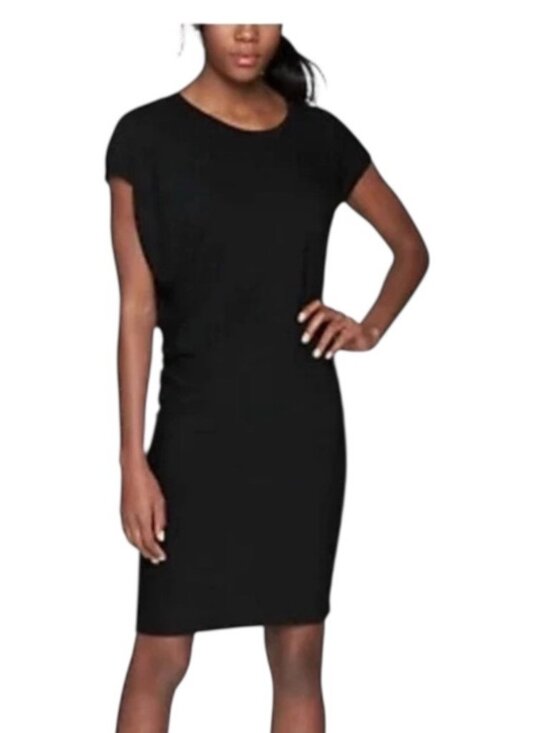 Athleta Dresses & Skirts - Athleta Midi Tunic Dress Black Size XL Spring Minimalist Vacation Soft Beach